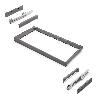 EMUCA BASTIDOR CON GUÍAS DE CIERRE SUAVE Y EXTRACCIÓN TOTAL PARA ACCESORIOS DE ARMARIO QUARTZ, 812-838MM, ALUMINIO 