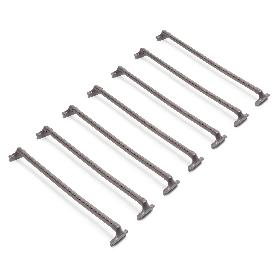 EMUCA LOTE DE 7 VARILLAS PANTALONERO PARA ARMARIOS Y VESTIDORES QUARTZ, PLÁSTICO Y ALUMINIO, TITANIO