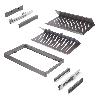 EMUCA KIT DE CAJÓN ZAPATERO EXTRAÍBLE PARA ARMARIOS QUARTZ, REGULABLE, MÓDULO 700MM, ACERO, ALUMINIO Y PLÁSTICO, TI