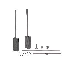 EMUCA COLGADOR ABATIBLE PARA ARMARIO SWAY, ANCHO REGULABLE 600 - 830MM, ACERO, ALUMINIO Y PLÁSTICO, PINTADO TITANIO