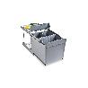 EMUCA CONTENEDOR DE RECICLAJE PARA FIJACIÓN INFERIOR Y EXTRACCIÓN AUTOMÁTICA EN MUEBLE DE COCINA 1X16LITROS 2X7.5LI