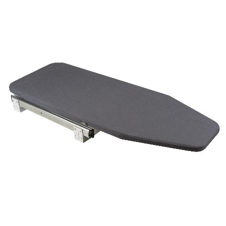 EMUCA TABLA DE PLANCHAR PLEGABLE Y EXTRAÍBLE PARA MUEBLE IRON 180, GIRATORIA, ACERO Y MADERA