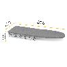 EMUCA TABLA DE PLANCHAR PLEGABLE Y EXTRAÍBLE PARA MUEBLE IRON 2, ACERO Y MADERA