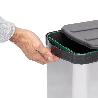 EMUCA CONTENEDOR DE RECICLAJE PARA FIJACIÓN INFERIOR Y EXTRACCIÓN MANUAL/AUTOMÁTICA EN MUEBLE DE COCINA RECYCLE INO