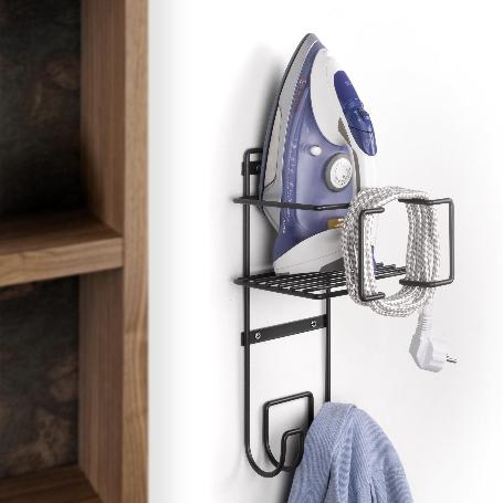 EMUCA SOPORTE PARA TABLA DE PLANCHAR, ACCESORIOS DE PLANCHADO Y PLANCHA, ACERO, GRIS ANTRACITA