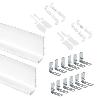 EMUCA KIT DE 2 PERFILES SUPERIORES GOLA PARA MUEBLES DE COCINA, LONGITUD 2,35M, CON ACCESORIOS, ALUMINIO, PINTADO B