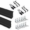 EMUCA KIT DE 2 PERFILES SUPERIORES GOLA PARA MUEBLES DE COCINA, LONGITUD 2,35M, CON ACCESORIOS, ALUMINIO, PINTADO N