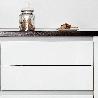 EMUCA KIT DE 2 PERFILES CENTRALES GOLA PARA MUEBLES DE COCINA, LONGITUD 2,35M, CON ACCESORIOS, ALUMINIO, PINTADO BL