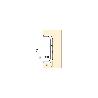 EMUCA KIT DE 2 PERFILES CENTRALES GOLA PARA MUEBLES DE COCINA, LONGITUD 2,35M, CON ACCESORIOS, ALUMINIO, PINTADO NE