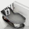 EMUCA SISTEMA DE RINCÓN EXTRAÍBLE LAKE HARMONY PARA MUEBLE DE COCINA, IZQUIERDA, ALTURA REGULABLE, ACERO Y MADERA, 
