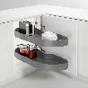 EMUCA SISTEMA DE RINCÓN EXTRAÍBLE LAKE HARMONY PARA MUEBLE DE COCINA, IZQUIERDA, ALTURA REGULABLE, ACERO Y MADERA, 