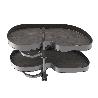 EMUCA SISTEMA DE RINCÓN EXTRAÍBLE LAKE HARMONY PARA MUEBLE DE COCINA, DERECHA, ALTURA REGULABLE, ACERO Y MADERA, GR