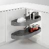 EMUCA SISTEMA DE RINCÓN EXTRAÍBLE LAKE HARMONY PARA MUEBLE DE COCINA, DERECHA, ALTURA REGULABLE, ACERO Y MADERA, GR