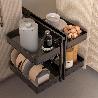 EMUCA SISTEMA DE RINCONERO ARTICULADO EXTRAÍBLE HARMONY PARA MUEBLE DE COCINA, DERECHA/IZQUIERDA, ACERO Y MADERA, G