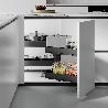 EMUCA RINCONERO EXTRAÍBLE HARMONY PARA MUEBLES DE COCINA, DERECHA, ACERO Y MADERA, GRIS ANTRACITA