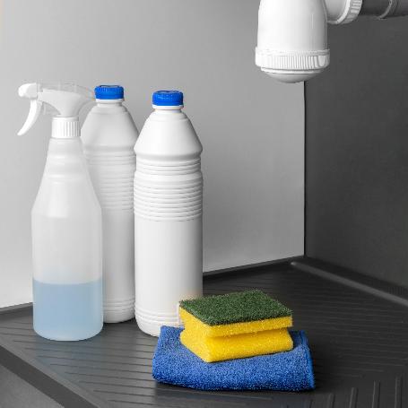EMUCA PROTECTOR FONDO FREGADERO SINK PARA MUEBLE DE COCINA, M60, 567X580MM, ESPESOR DE TABLERO 16MM, CORTABLE, PLÁS
