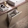 EMUCA CESTO DE LAVANDERÍA CON SISTEMA DE PUERTA ABATIBLE LAUNDRY, MÓDULO 450MM, PLÁSTICO Y ACERO, BLANCO
