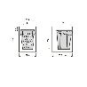 EMUCA CESTO DE LAVANDERÍA CON SISTEMA DE PUERTA ABATIBLE LAUNDRY, MÓDULO 450MM, PLÁSTICO Y ACERO, BLANCO