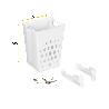 EMUCA CESTO DE LAVANDERÍA CON SISTEMA DE PUERTA ABATIBLE LAUNDRY, MÓDULO 450MM, PLÁSTICO Y ACERO, BLANCO