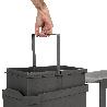 EMUCA CONTENEDORES DE RECICLAJE PARA COCINA, 1 X 30L, FIJACIÓN INFERIOR Y EXTRACCIÓN AUTOMÁTICA, ACERO Y PLÁSTICO, 