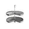 EMUCA JUEGO DE BANDEJAS GIRATORIAS SHELVO 3/4, PARA MÓDULO 900MM, PLÁSTICO Y ALUMINIO, GRIS