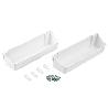 EMUCA LOTE DE 2 BANDEJAS AUXILIARES, LONGITUD 350MM, PLÁSTICO, BLANCO