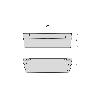 EMUCA LOTE DE 2 BANDEJAS AUXILIARES, LONGITUD 350MM, PLÁSTICO, BLANCO