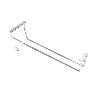 EMUCA SOPORTE PARA COPAS PARA MUEBLES SUPRA DE 1 LÍNEA, LONGITUD 340MM, ACERO, CROMADO