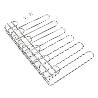 EMUCA SOPORTE PARA COPAS PARA MUEBLES SUPRA DE 5 LÍNEAS, LONGITUD 320MM, ACERO, CROMADO
