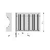 EMUCA KIT DE ORGANIZADORES DE PLATOS PARA MUEBLES, CON CAPACIDAD PARA 13 PLATOS, PLÁSTICO, GRIS ANTRACITA