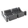 EMUCA KIT DE ORGANIZADORES DE PLATOS PARA MUEBLES, CON CAPACIDAD PARA 13 PLATOS, PLÁSTICO, GRIS ANTRACITA