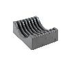 EMUCA KIT DE ORGANIZADORES DE PLATOS PARA MUEBLES, CON CAPACIDAD PARA 13 PLATOS, PLÁSTICO, GRIS ANTRACITA
