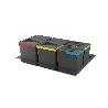EMUCA KIT DE CONTENEDORES DE RECICLAJE PARA CAJÓN DE COCINA CON BASE RECYCLE ALTURA 216MM, 2X12LITROS, 2X6LITROS, M