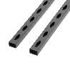EMUCA KIT DE BANDEJAS PARA ESPECIERO TITANE PARA MUEBLE DE COCINA O PARED, ACERO, GRIS ANTRACITA