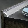 EMUCA LOTE DE 2 COPETES TRIANGULARES PARA COCINA PLASLINE CON ACCESORIOS DE INSTALACIÓN, 2 BARRAS DE LONGITUD 2.35M