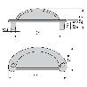 EMUCA LOTE DE 20 TIRADORES PARA MUEBLE ALBERIC, L77MM, INTEREJE 64MM, ZAMAK, NEGRO
