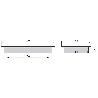 EMUCA LOTE DE 20 TIRADORES PARA MUEBLE ALFAFAR, L190MM, INTEREJE 160MM, ALUMINIO, ANODIZADO MATE