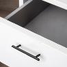 EMUCA LOTE DE 10 TIRADORES PARA MUEBLE ORLANDO, L188MM, INTEREJE 128MM, ACERO, PINTADO NEGRO