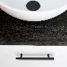 EMUCA LOTE DE 10 TIRADORES PARA MUEBLE ORLANDO, L188MM, INTEREJE 128MM, ACERO, PINTADO NEGRO