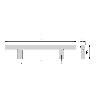 EMUCA LOTE DE 10 TIRADORES PARA MUEBLE ORLANDO, L188MM, INTEREJE 128MM, ACERO, NÍQUEL SATINADO