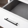 EMUCA LOTE DE 10 TIRADORES PARA MUEBLE ORLANDO, L210MM, INTEREJE 160MM, ACERO, PINTADO NEGRO