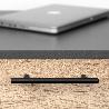 EMUCA LOTE DE 10 TIRADORES PARA MUEBLE ORLANDO, L210MM, INTEREJE 160MM, ACERO, PINTADO NEGRO