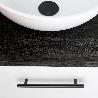 EMUCA LOTE DE 10 TIRADORES PARA MUEBLE ORLANDO, L252MM, INTEREJE 192MM, ACERO, PINTADO NEGRO