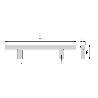 EMUCA LOTE DE 10 TIRADORES PARA MUEBLE ORLANDO, L252MM, INTEREJE 192MM, ACERO, NÍQUEL SATINADO