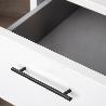 EMUCA LOTE DE 10 TIRADORES PARA MUEBLE ORLANDO, L336MM, INTEREJE 256MM, ACERO, PINTADO NEGRO