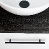 EMUCA LOTE DE 10 TIRADORES PARA MUEBLE ORLANDO, L336MM, INTEREJE 256MM, ACERO, PINTADO NEGRO
