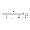 EMUCA LOTE DE 10 TIRADORES PARA MUEBLE ORLANDO, L528MM, INTEREJE 448MM, ACERO, NÍQUEL SATINADO