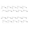 EMUCA LOTE DE 20 TIRADORES PARA MUEBLE PAIPORTA, L160MM, INTEREJE 128MM, ZAMAK, NÍQUEL SATINADO