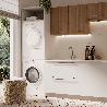 EMUCA LOTE DE 10 TIRADORES PARA MUEBLE ORLANDO, L178MM, INTEREJE 128MM, ACERO, NÍQUEL SATINADO