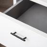 EMUCA LOTE DE 10 TIRADORES PARA MUEBLE ORLANDO, L136MM, INTEREJE 96MM, ACERO, PINTADO NEGRO
